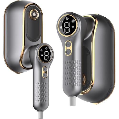 Portable Travel Steamer, 1200W Handheld Fabric Steamer for Clothes, 4 Modes with LCD Display, Powerful Wrinkle Remover for Home & Travel, 150ml Water Tank, 10S Fast Heat-Up, 180° Swivel Handle, Grey