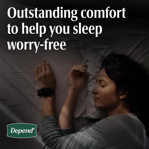 Depend Night Defense Adult Diapers, Incontinence & Postpartum Bladder Leak Underwear for Women, Disposable, Overnight, Large, Blush, 56 Count (4 Packs of 14), Packaging May Vary