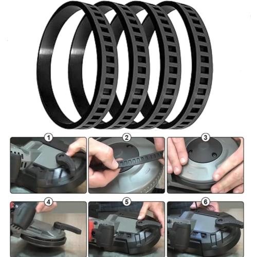 (4 Pack) 45-69-0010 Blade Pulley Tires Replacement For Bandsaw Part Deep Cutting Blades 6230 6232-20 6232-6 6225 AO2807 6238N 6238-20 2729-20 Bandsaw Rubber Tires