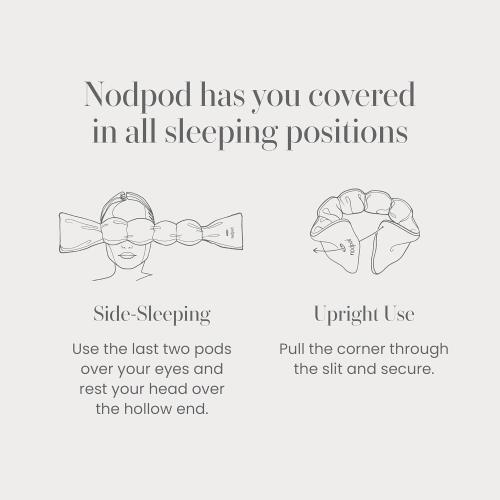 nodpod Mineralized Silk Gentle Pressure Sleep Mask, Weighted Eye Mask | Patented Light Blocking Design for Sleeping, Travel & Relaxation, Bead Filled, Machine Washable, BPA-Free, Sapphire