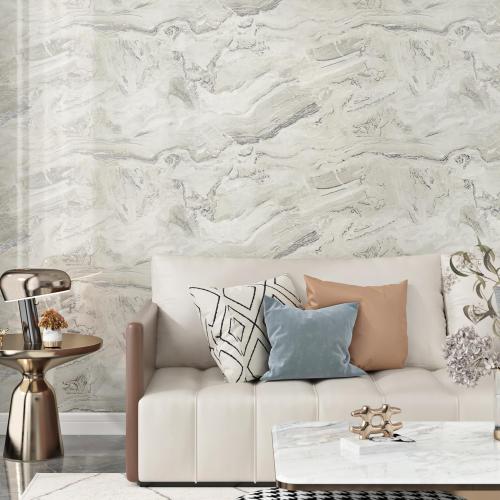 Beige/Silver Peel and Stick Marble Wallpaper for Bathroom Kitchen Backsplash Glossy Marble Contact Paper for Countertops Granite Wallpaper Adhesive Countertop for Table Shelf Liner Decor 24''x315''