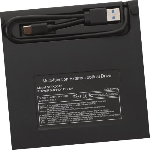 External DVD Drive USB Cd Burner for Laptop DVD Writer Plug and Play Ultra-Thin and Light Design