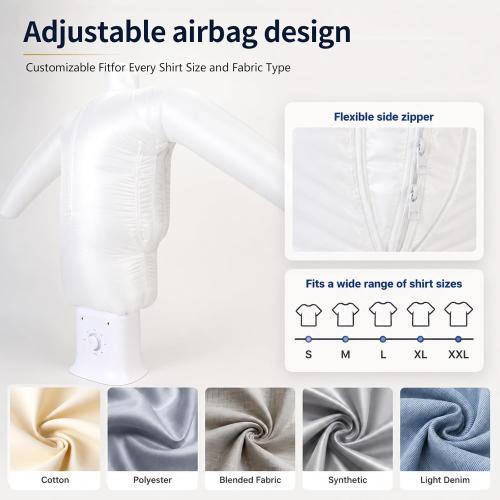 Portable Automatic Garment Dryer & Ironing Machine, Hands-Free Clothes Wrinkle Remover with Hot Air, Fast Drying for Shirts and Pants, Space-Saving Apartment & Dorm Essentials