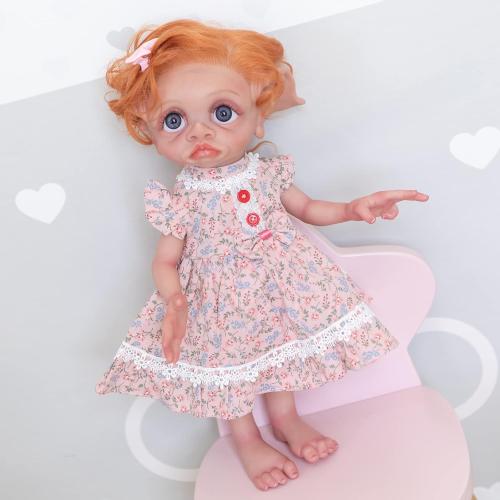 Pinky Reborn Elf Dolls 17 inch 45 cm Reborn Elf Doll Silicone Body Realistic Baby Silicone Full Body Reborn Baby Elf Avatar Real Life Anatomically Correct Babies Dolls (Pink)