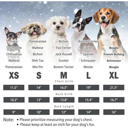 SCENEREAL Winter Dog Vest Coat with Harness Built in, Warm Dog Jacket for Small Medium Dogs, Cold Weather Coats with Zipper, Fleece Puffer Vest Windproof Snow Clothes for Puppy Pet