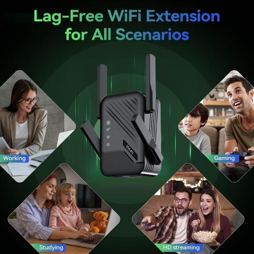 Wireless Router Amplifier with Ethernet Port, Wide Compatibility, WiFi Range Extender