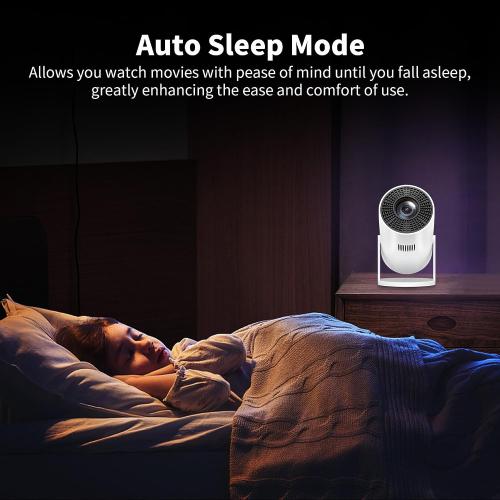 Mini Projector Portable Proyector 4K Support, Native 720P Small Projector with 270° Rotatable Stand, Compatible with TV Stick/Smartphone/HDMI/USB for Bedroom/ Outdoor Camping (No WiFi or Bluetooth)