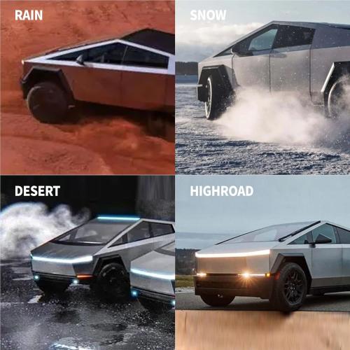 Mud Flaps Splash Guards Compatible with Tesla Cybertruck 2024 2025 Accessories Tire Protector Mudflaps All Weather No Need to Drill Holes Front & Rear Set of 4