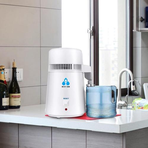 DC HOUSE 1 Gallon Water Distiller Machine, 750W Distilling Pure Water for Home Countertop Table Desktop, 4L Distilled Water Making Machine to Make Clean Water for Home…
