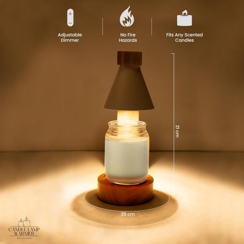 Candle Wax Warmer Lamp, Candle Warmer Lamp, Lamp Candle Warmer Electric, Candle Light Warmer, Gifts for Mom, Bedroom, Home Decor. Dimmable Candle Warmer Lamp with Timer and 2 50w Bulbs