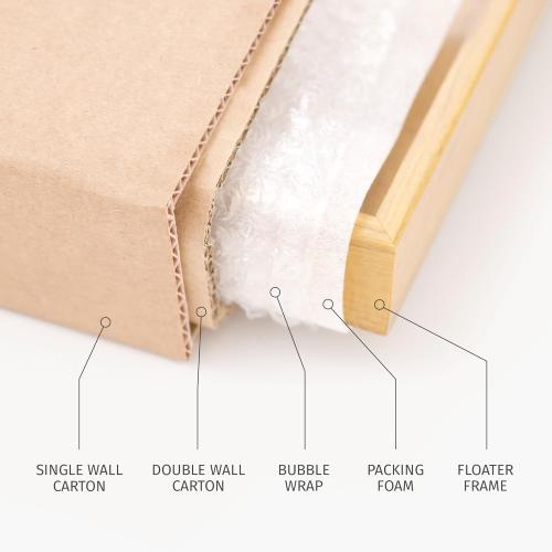 Pixy Canvas Floater Frame 16x20 for 3/4 (0.75) inch Deep Canvas Paintings/Canvas Prints/Wood Canvas Panels/Wall Art/Wall Decor/Home Decor/Artwork (Natural Oak, 16 x 20 inch, Portrait)