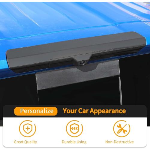 Hoolcar Third Brake Light Cover High Mount 3rd Blake Stop Reverse Cargo Light Cover Trim Exterior Accessories Fit for Chevrolet Silverado Sierra GMC 2022-2024, Smoked Black