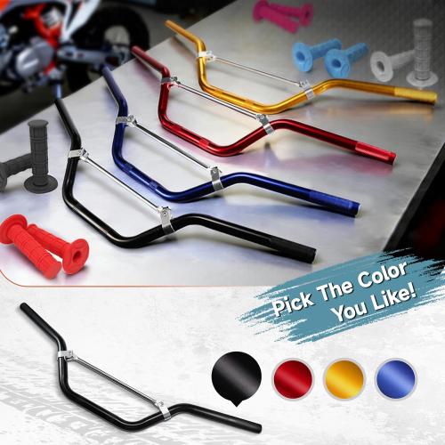 JRL 7/8 Pitbike Handlebars For Motorcycle ATV Mini bike Pit Dirt Bike Mid-Rise Handle Bars Offroad Black