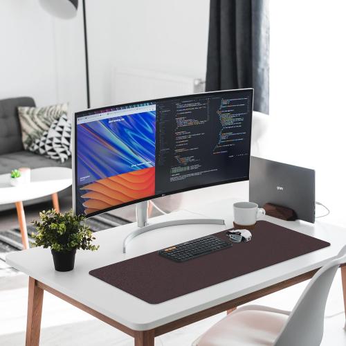 Leather Desk Pad Protector,Non-Slip Desk Pad,on-Slip PU Leather Large Mouse Pad,Easy Clean Desk Protecor Mat,Writing Pad for Office Work/Home/Decor(Kiwi Green, 35.4 x 17)