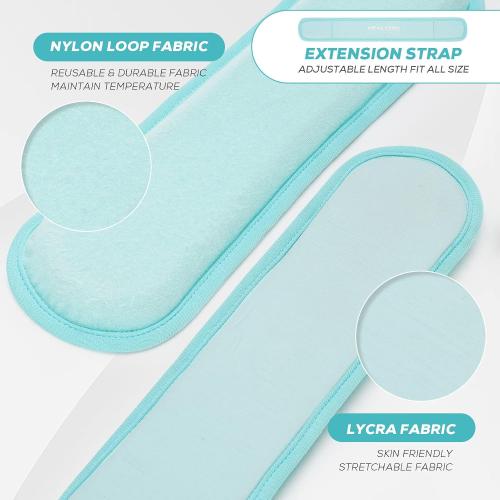 Neck Ice Pack Wrap,Cervical Ice Pack,Cold Compress Ice Packs for Injuries Reusable Cold & Hot Therapy Adjustable Flexible Gel Migraine Ice Head Wrap for Neck Pressure (Iceblue)