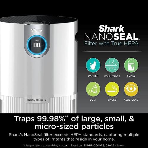 Shark Air Purifier for Home Large Room, Clean Sense Technology, HEPA Air Filter, 1000 Sq Ft, Removes 99.98% of Dust & Allergens, HP201