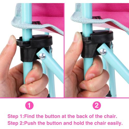 KABOER Kids Outdoor Folding Lawn and Camping Chair with Cup Holder and Carrying Bag, Children's Camping Chairs