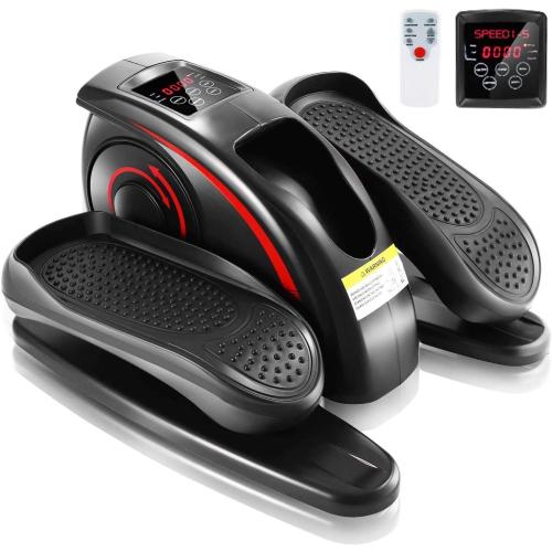 Helios move Under Desk Elliptical Machine, Electric Seated Pedal Exerciser, Mini Elliptical Machines for Seniors, LCD Display Monitor, Remote Control, Leg Exerciser for Home