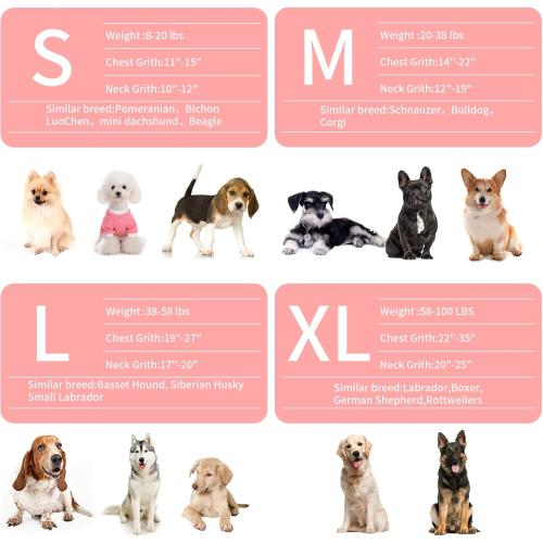 MCHY Dog Anxiety Vest, Anxiety Relief for Dogs, Dog Calming Coat (Rose M)