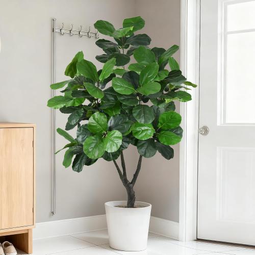 Artificial Fiddle Leaf Fig Tree 7FT Tall Large Faux Trees with Realistic Leaves, Fake Tropical Floor Potted Artificial Plants for Home Office Living Room Indoor Outdoor Decor (84in,1Pack)