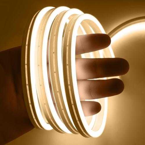 iNextStation USB LED Neon Lights Strip Warm White, 6.6ft 5V Neon Rope Lights Waterproof Flexible Dimmable LED Neon Tape Lights for TV Backlight, Bedroom, Cabinet, Kitchen, DIY Lighting