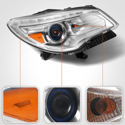 FIONE HID/Xenon Non-AFS Headlight Assembly Compatible with Buick Enclave 2013-2017 Right Passenger Side RH 84026395