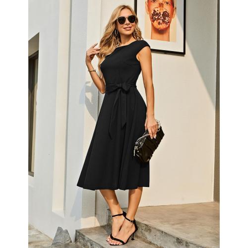 2XL DRESSTELLS Women's Cocktail Dresses, Formal Wedding Guest Modest Church Vintage Holiday Party Evening Dress