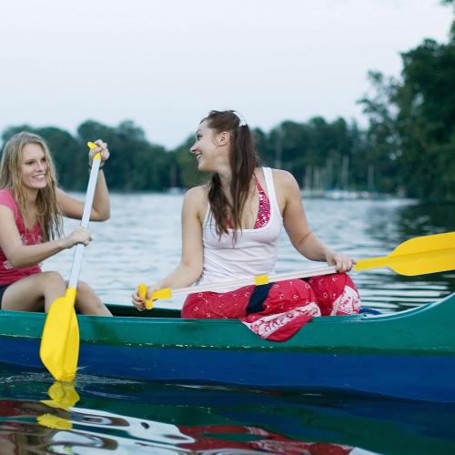 LIOOBO Telescopic Kayak Paddle - 2Pcs Plastic Aluminum Canoe Oar, Boating Accessories River Tubing Paddles