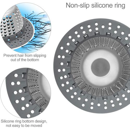 LEKEYE Drain Hair Catcher/Bathtub Drain Cover/Drain Protector for Pop-Up & Regular Drains(Patented Product)