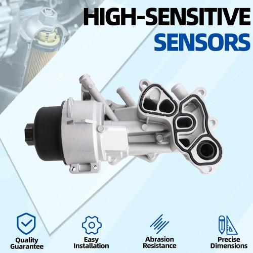 MITZONE N14 Oil Cooler Filter Housing Assembly Compatible with Mini Cooper S JCW R55 R56 R57 2007 2008 2009 2010 2011 1.6L