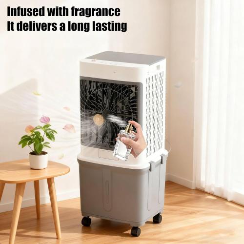 Water AC Unit, 8.5gal Water Tank, 120° Oscillation with 7H Timer and 3 Cooling Modes, Evaporative Cooler for Home, Office & Garage Use