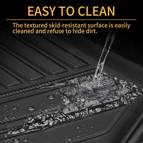 Automotive Floor Mats for Cadillac CT4 2020-2025 2026, Heavy Duty TPE All Weather Protection Car Floor Mats, 1st & 2nd Row Full Set Rubber Floor Liners, Include CT4-V & CT4-V Blackwing, Black