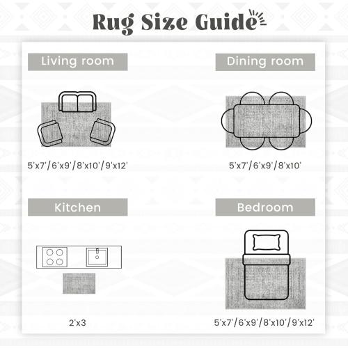 Washable Area Rug 2x3: Moroccan Entryway Rug Geometric Farmhouse Boho Throw Rug Non Slip Low Pile Soft Indoor Doormat for Entrance Bedroom Kitchen Hallway (Grey,2x3)