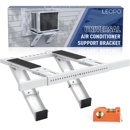 LEOPO No Drilling Window AC Support Bracket, Heavy Duty, Holds Up to 300lbs | Fits Single & Double-Hung Windows, Adjustable Air Conditioner Holder bracket, for 5000-24000 BTU Units