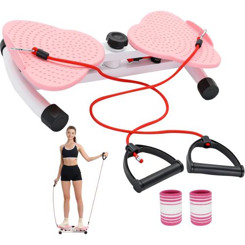 Waist Twister Board,Ab Machine Exercise Twist Boards with 300 lbs Weight Capacity,Waist Sculptor Twist for Slim Waist and Core,Noiseless Balance Board Home Gym Exercise Equipment (Pink)