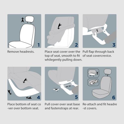 Skechers Memory Foam™ Car Seat Cover Full Sets, Hexcomb Breathable Thick Seat Covers, Airbag Compatible, Automotive Comfort & Protection for Most Cars,Van,Trucks, SUVs (Beige,Full Set)