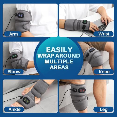 Elbow Heated Pad Wrap for Multiple Body Areas, FSA Eligible, Flexible Electric Heating Pads for Elbow Arm Wrist Ankle Leg Knee, Heated Brace Pad with 4 Heating Levels, 3 Timing Settings Blue