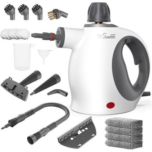 Suu66 Handheld Steam Cleaner, 500mL Tank, Deep Cleaning & 19PCS Accessories