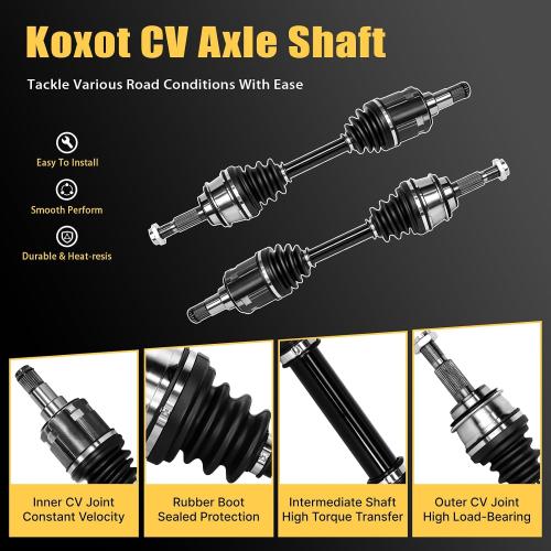 2PCS Front CV Axle Shaft Assembly Compatible with Subaru Forester 2.5L 2.0L H4 2014 2015 2016 2018, Impreza 2.0L H4 2017 2018 2019 2020 2021 2022 2023, Driver and Passenger Side, OE# NCV66012