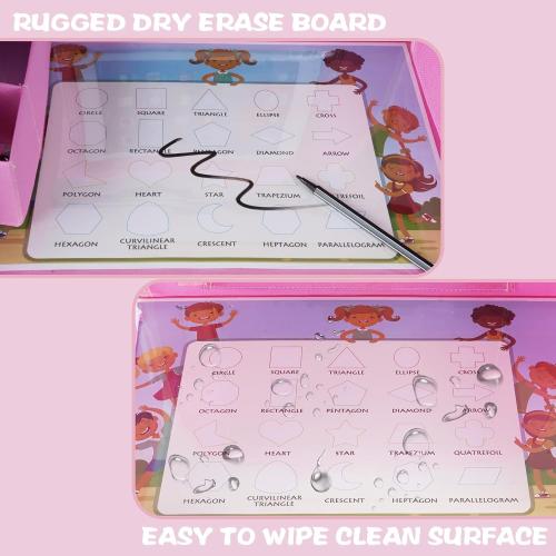 MENZOKE Kids Travel Tray for Toddler Car Seat Pink
