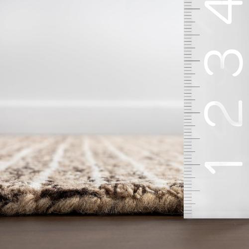 Rugs USA Melrose Brown/Ivory, 7'6 x 9'6, Handmade, Wool & Cotton, Soft and Cozy, High Traffic, Stain Resistant, Easy Clean, Durable Area Rug for Bedroom, Living Room, Dining Space, Den, Entryway