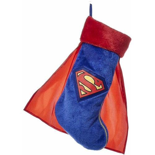 Kurt Adler DC Comics Superman Plush Stocking with Cape