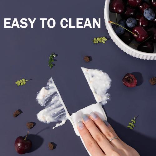 SAPID Raised Edges 32x24 Extra Large Silicone Mat, Rolled-Up Silicone Mats For Kitchen Counter Heat Resistant Silicone Mat With Lip, Thick Countertop Protector Mat,Silicone Mats For Crafts,Navy Blue