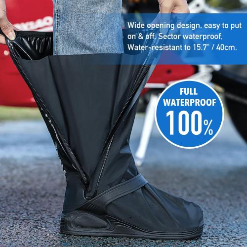 Forest Green Size XL Waterproof Shoe Covers Rain Shoe Cover with Reflector for Men Women