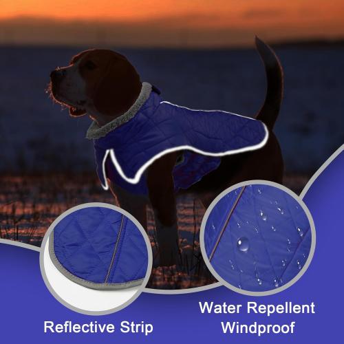 Fragralley Dog Medium Winter Coat, Waterproof Windproof Reflective Fleece Jacket with Harness Hole, Warm Snow Vest for Small Medium Large Dogs​, Ideal Gifts