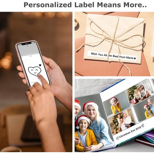 SUPVAN E10 Bluetooth Label Maker Machine with Tape, Continuous Waterproof Label, Versatile App with 35 Fonts and 1k  Icons, Label Printer for Home, Kitchen, School, Office Organization, Green