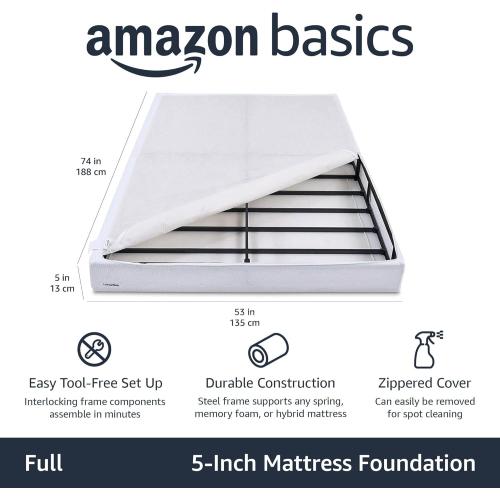 AmazonBasics Mattress Foundation/Smart Box Spring - 5, Full