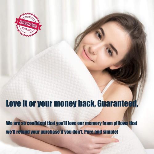 Contour Memory Foam Pillow Orthopedic Sleeping Pillows, Ergonomic Cervical Pillow for Neck Pain - for Side Sleepers, Back and Stomach Sleepers, Free Pillowcase Included (Firm & Queen)