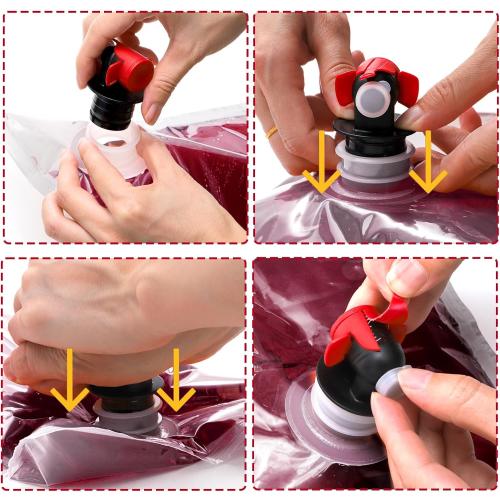 WUWEOT 10 Pack Wine Purse Refill Bags, Wine Bladder Replacement, 1.5L Portable Liquid Storage Pouch, Leakproof Beach Bag Dispenser with Spout for Wine Cools Liquid Juices Beverage, Easy to Fill