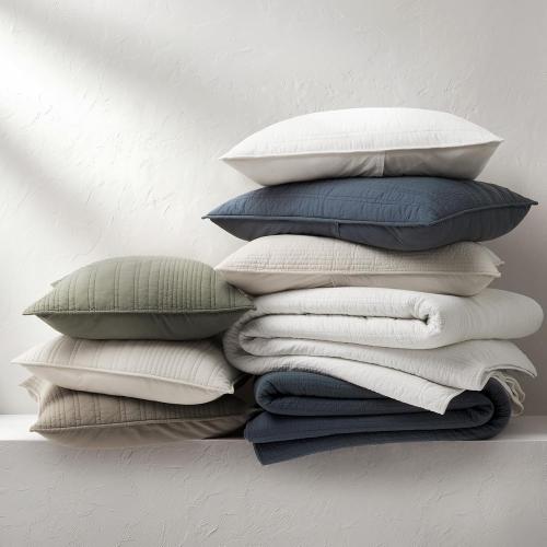 EVERGRACEHOME 100% Cotton Modern Lines Quilt Set King Size, Pre-Washed Soft Striped Coverlet Bedspread, 3 Piece Lightweight Bedding Set for All Season, with 2 Pillow Shams, Stone Taupe